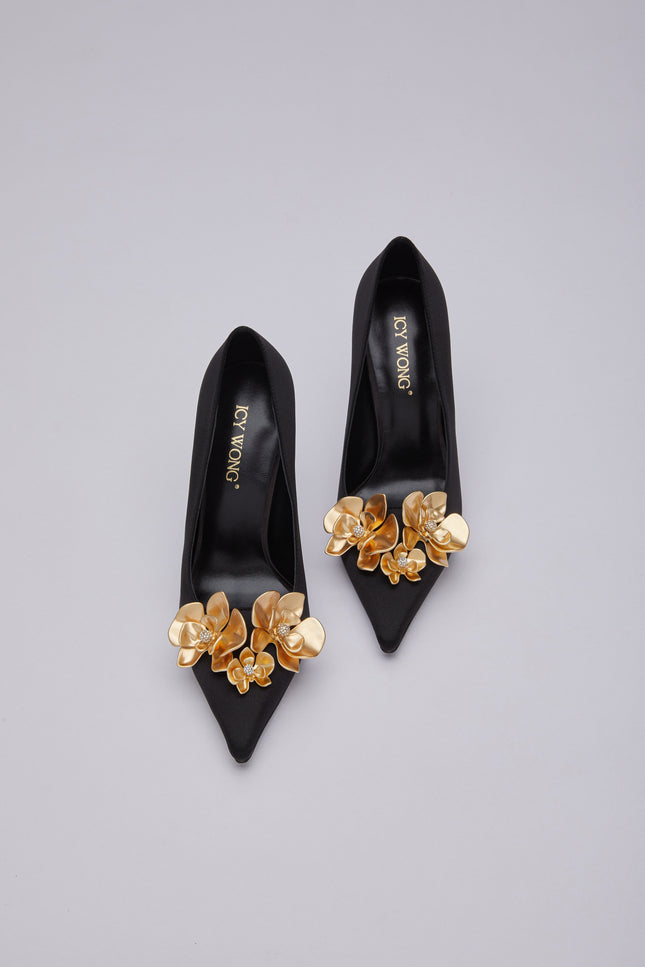 Icy Wong | Flora Silk Pumps