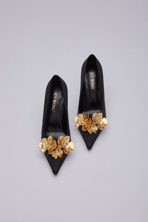 Icy Wong | Flora Silk Pumps