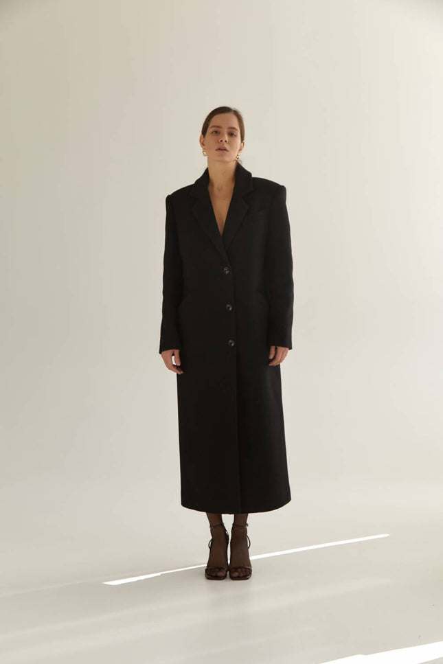 Kolosova | Black single-breasted coat
