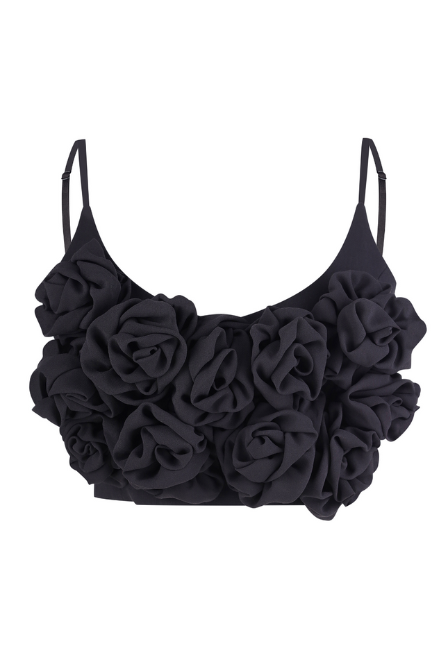 Kolosova | Black top with flowers