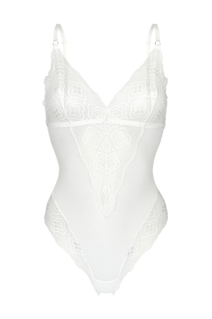 Luciela | WHITE SHEER MESH BODYSUIT