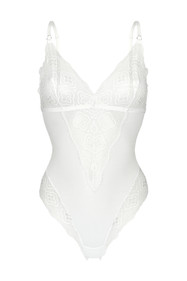 Luciela | WHITE SHEER MESH BODYSUIT
