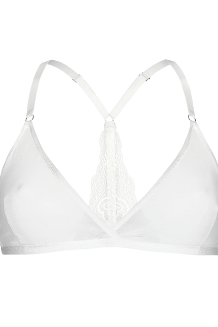Luciela | WHITE SHEER MESH BRALETTE