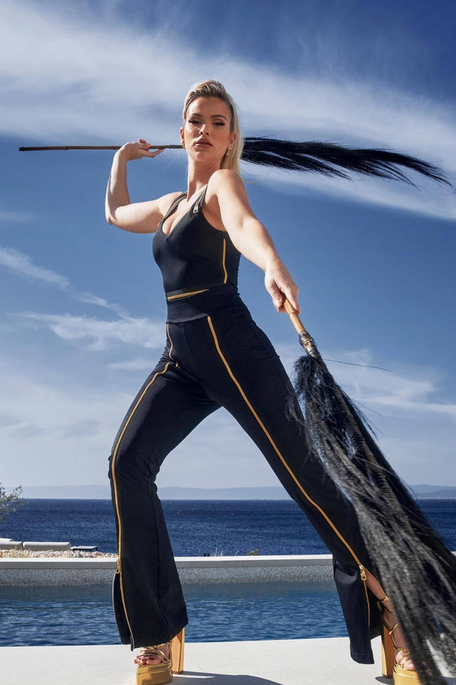 Antoninias | Zipnisa Wide Leg trousers black