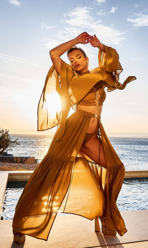 Antoninias | Comely Cover Up brązowy