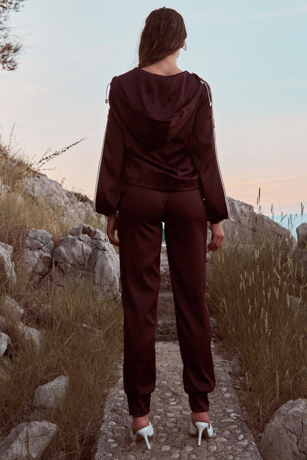 Antoninias | Voguish Tracksuit Set chocolate red