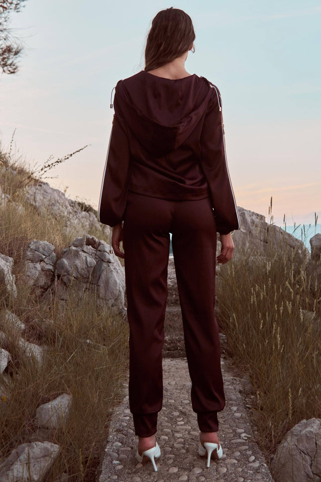 Antoninias | Voguish Tracksuit Set chocolate red