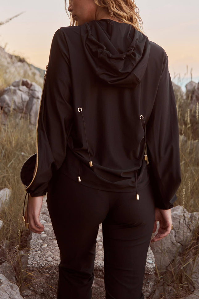 Antoninias | Czarna bluza z kapturem Sheek