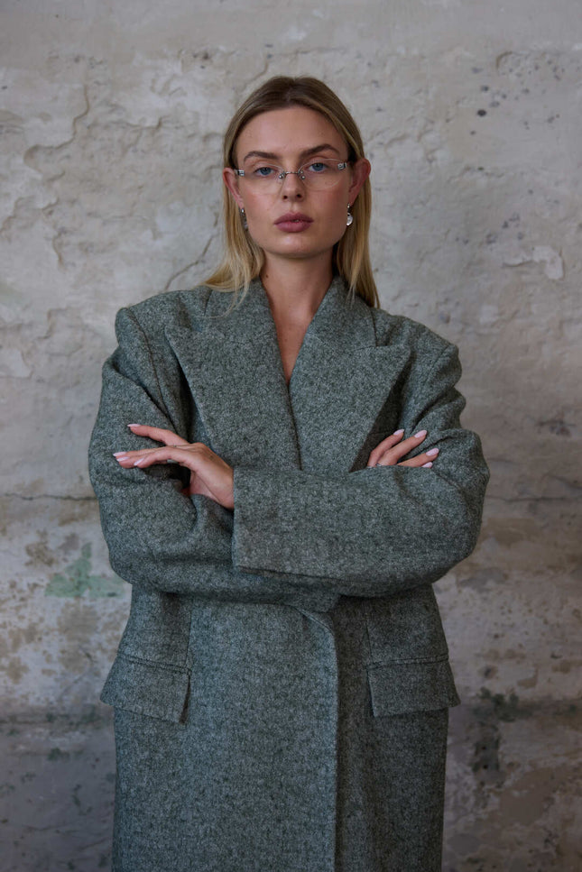 BÚDZIKO | COPENHAGEN WOOLEN GREEN COAT