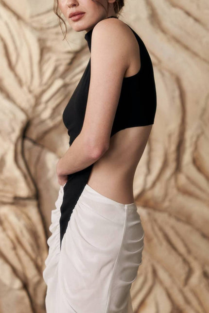 Kolosova | Black And White Maxi Dress