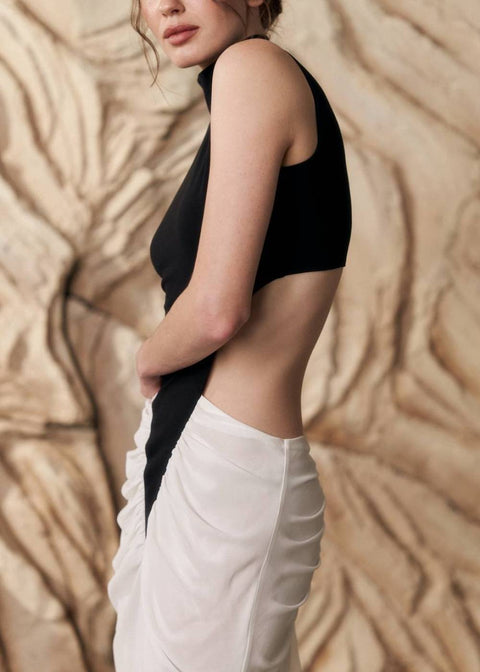 Kolosova | Black And White Maxi Dress