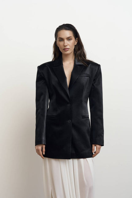 Kolosova | Reptile-Embossed Fitted Blazer