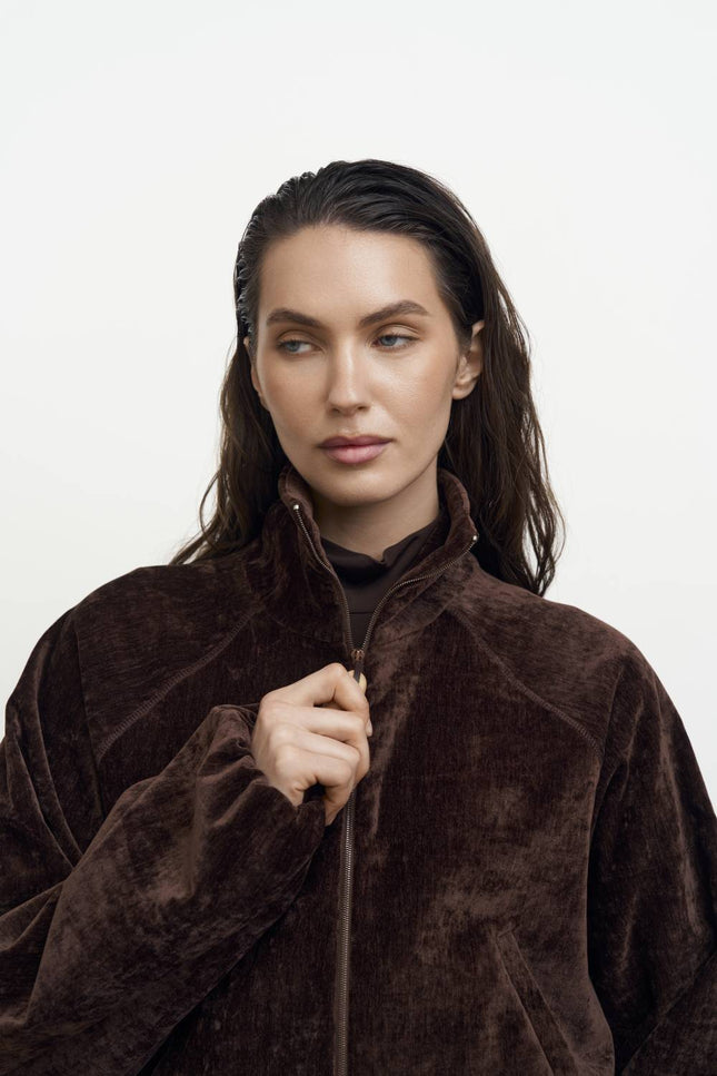 Kolosova | Velvet Bomber Jacket