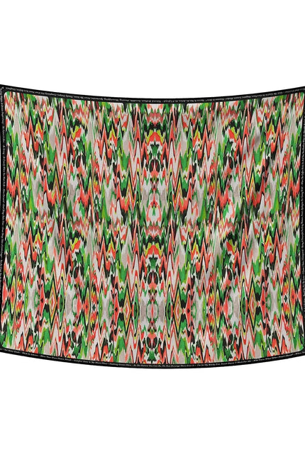 Scarf - Zigzag Orange Green