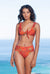 Gabrielle swimwear | Red Flame Bikini Bottoms Lily Banded Plain Janes