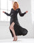 Sarvin | Amber Black Wrap Maxi Dress