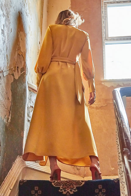 Sarvin | Sukienka maxi bursztynowa Amber