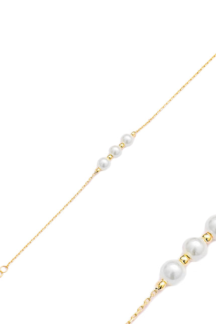 Choosy | Silver Gold Plated Bracelet with Pearls "Pearl"