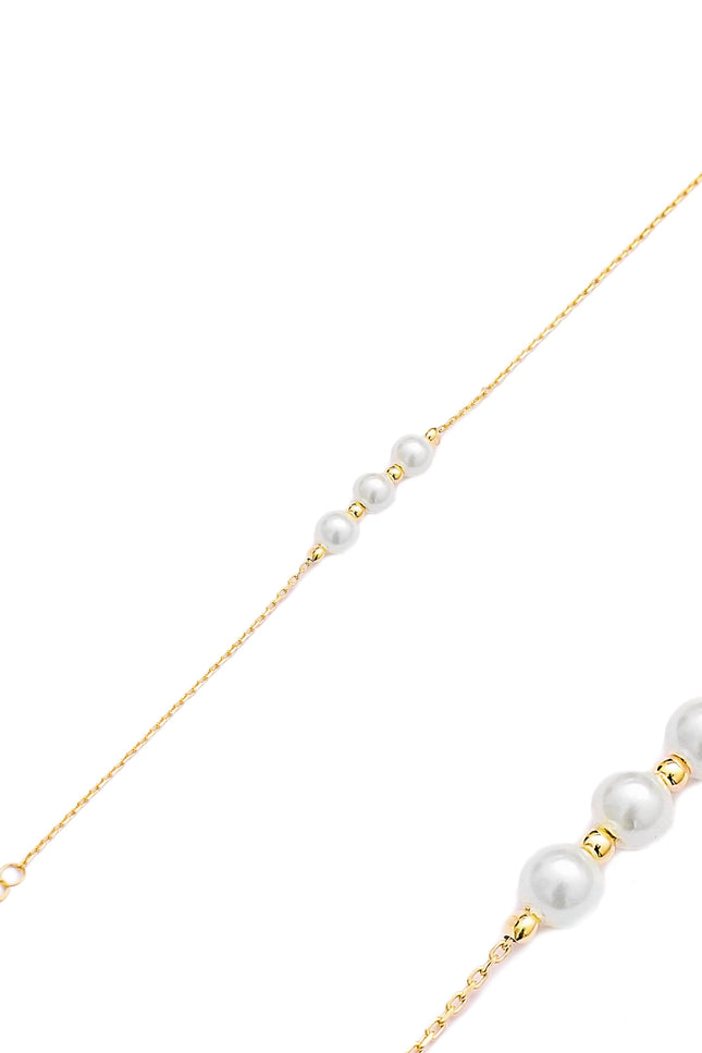 Choosy | Silver Gold Plated Bracelet with Pearls "Pearl"