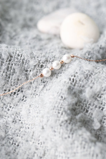 Choosy | Silver Gold Plated Bracelet with Pearls "Pearl"