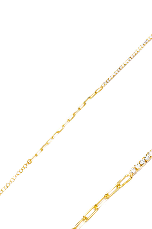 Choosy | Sparkly Silver Gold Plated Bracelet