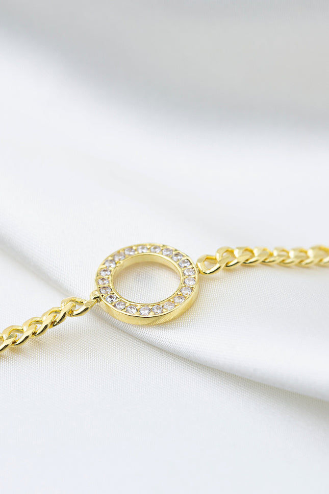Choosy | Silver Gold-Plated Bracelet "Golden O"