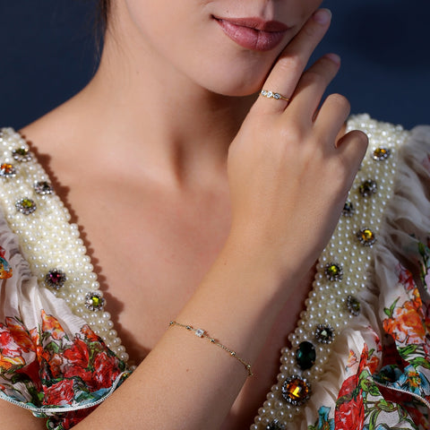 Choosy | Pure Beauty Silver Gold Plated Bracelet
