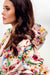 Floral Dress Coat for Women with Hood