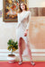Sarvin | Bianca Stone Low Cut Dress Plunging Neckline