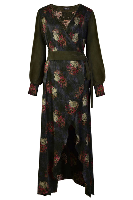 Sarvin | Verdant Long Sleeve Wrap Dress