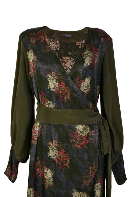 Sarvin | Verdant Long Sleeve Wrap Dress