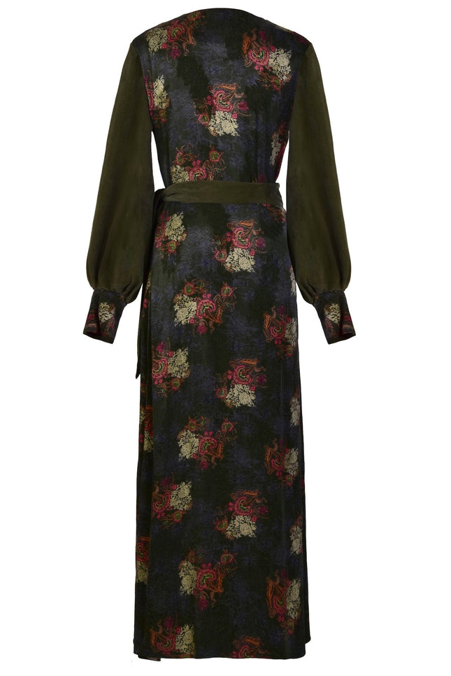 Sarvin | Verdant Long Sleeve Wrap Dress