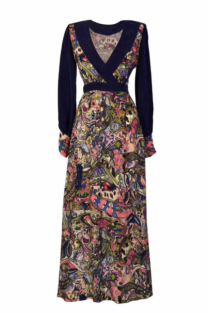 Sarvin | Sukienka maxi w perski wzór Larica