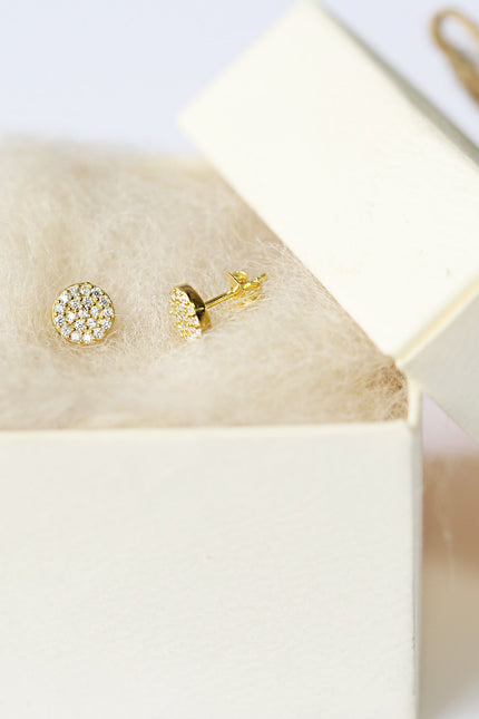 Choosy | Silver Gold-Plated Earrings Studs "Glossy"