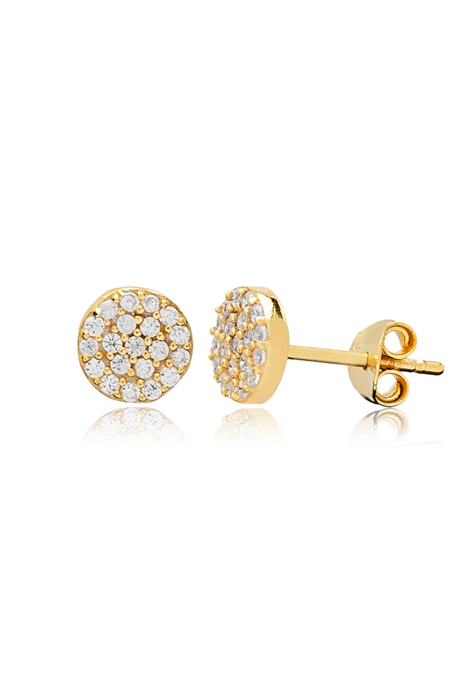 Choosy | Silver Gold-Plated Earrings Studs "Glossy"