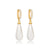 Choosy | Silver Gold-Plated Pearl Drop Earrings "Pearl Elegance"