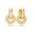 Choosy | Silver Gold Plated Interlocking Hoop Earrings
