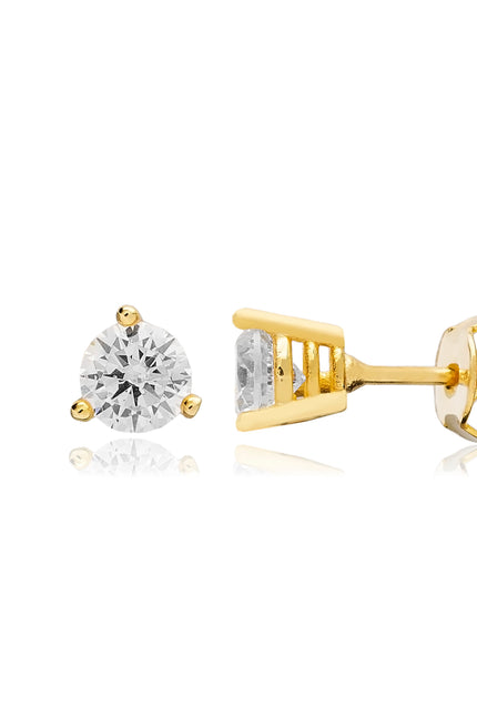 Choosy | Silver Gold-Plated Studs Earrings "Classy"