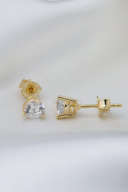 Choosy | Silver Gold-Plated Studs Earrings "Classy"