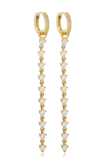 Choosy | Silver Gold Plated Dangle Drop Earrings