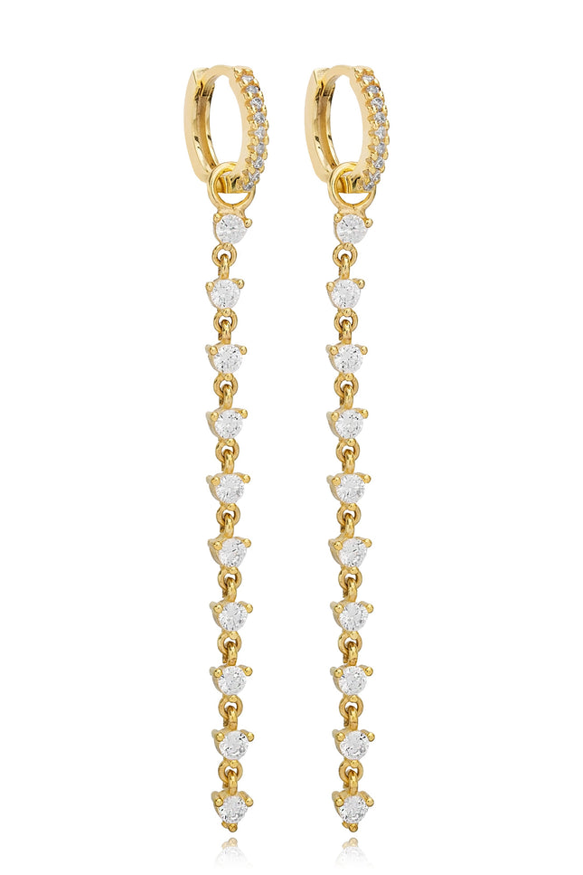 Choosy | Silver Gold Plated Dangle Drop Earrings
