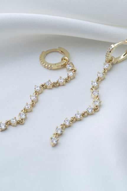 Choosy | Silver Gold Plated Dangle Drop Earrings
