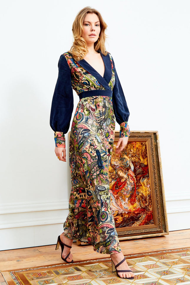 Sarvin | Larica Long Sleeve Maxi Dress
