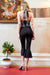 Sarvin | Maika Black Backless Bodysuit