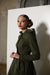 Products Khaki Green Women's Coat with Hood and full body lining