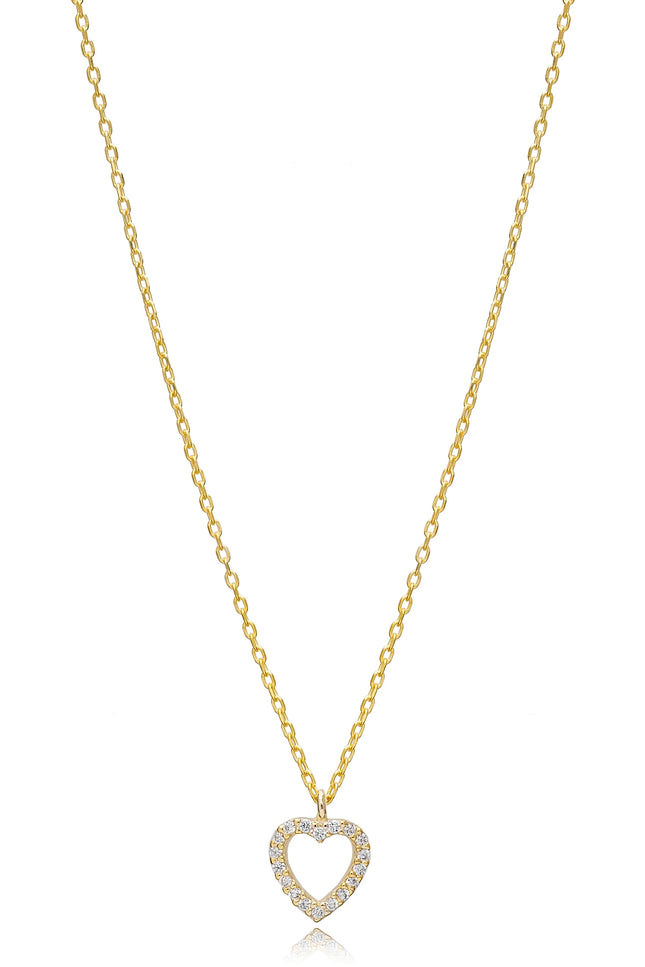 Choosy | Shiny Heart Silver Gold Plated Pendant Necklace