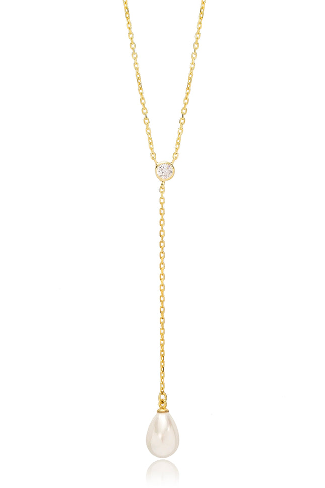 Choosy | Elegance of Pearls Silver Gold Plated Pendant Necklace