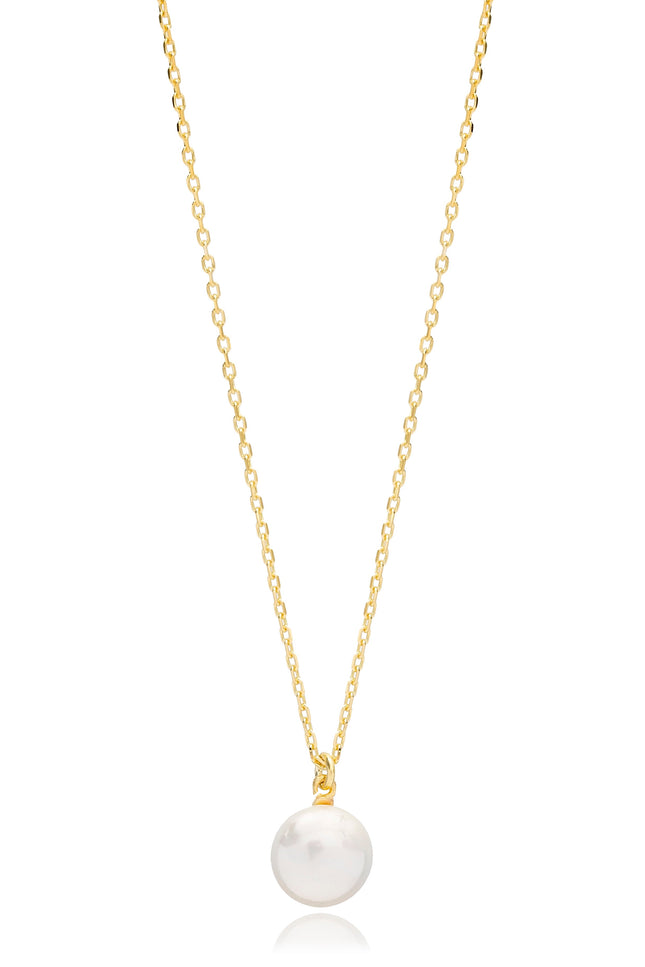 Choosy | Pure Pearl Silver Gold Plated Pendant Necklace