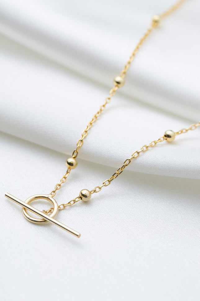 Choosy | Futuristic Silver Gold Plated Chain Necklace