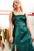 Sarvin | Roya Emerald Green Maxi Slip Dress